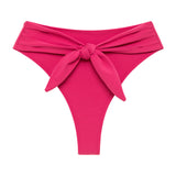 Raspberry Paula Tie-Up Bikini Bottom