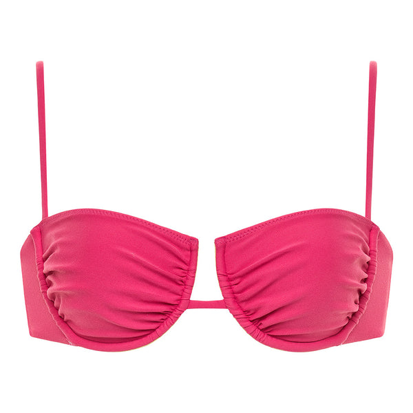 Raspberry Simonette Bikini Top