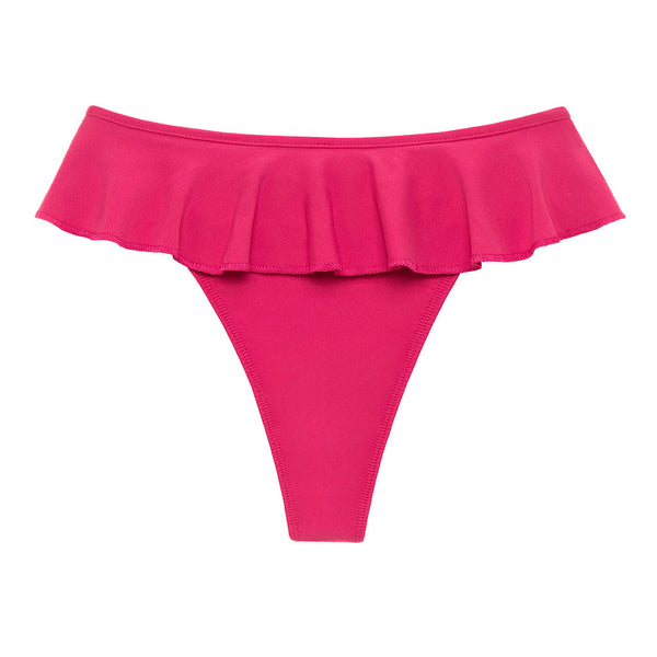 Raspberry Tamarindo Ruffle Bikini Bottom