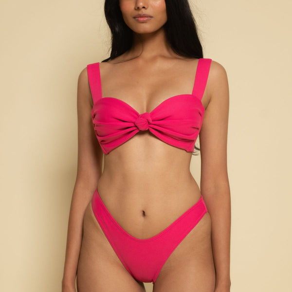 Raspberry Added Coverage Lulu (Zig-Zag Stitch) Bikini Bottom