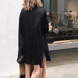 Cotton and Linen Blouse Pullover Tops Casual Shirts