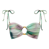 Silk Dye Tori Ties Bandeau Bikini Top