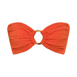 Tangerine Tori Ties Bandeau Bikini Top