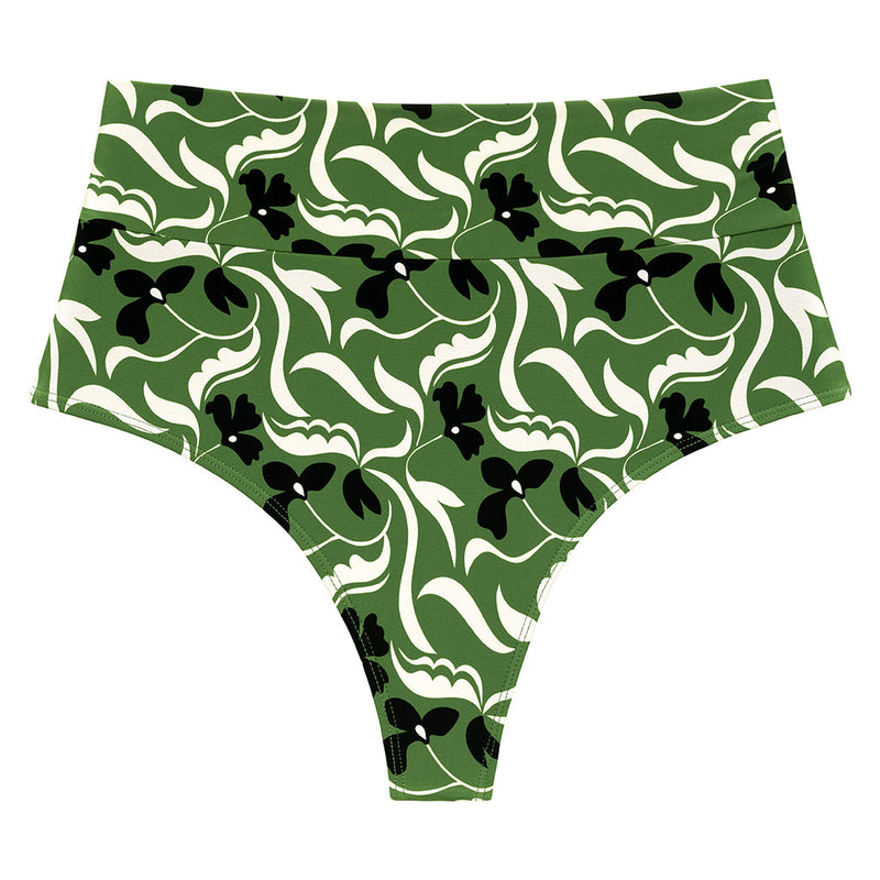 Veronica Floral Full Coverage High Rise Bikini Bottom