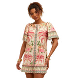 Crew Neck Printed Dress