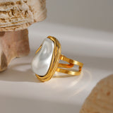 Charis Gold Pearl Ring