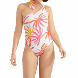 Aima Dora Swimwear Asymmetrical Swimsuit One Pieces TROPICAL LEAVES / XS