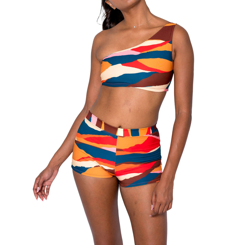 Aima Dora Swimwear Bralette One Shoulder Top Tops XS / CHAMAREL