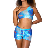 Aima Dora Swimwear Bralette One Shoulder Top Tops XS / INDIAN OCEAN