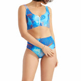Aima Dora Swimwear Bralette With Zip Top Tops XS / INDIAN OCEAN