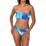 Aima Dora Swimwear Ruffle Bandeau Top Tops XS / INDIAN OCEAN