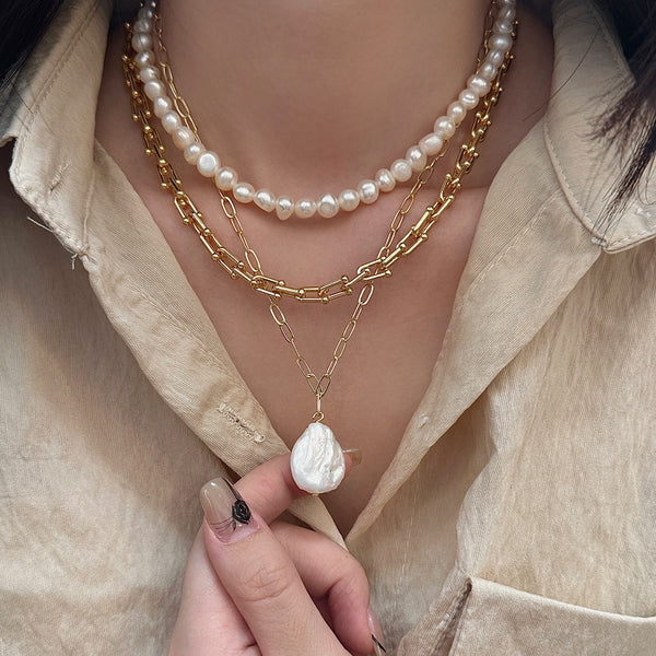 Baroque Freshwater Pearl Necklace Waterproof