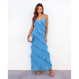 Ruby || Drop Wave Side Split Dress