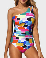 New One-Shoulder Monokini Swimsuit - Backless Design