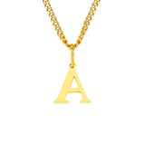Beach Luxe 26 Letters All-Match 14K Stainless Steel Necklace Necklace A Gold