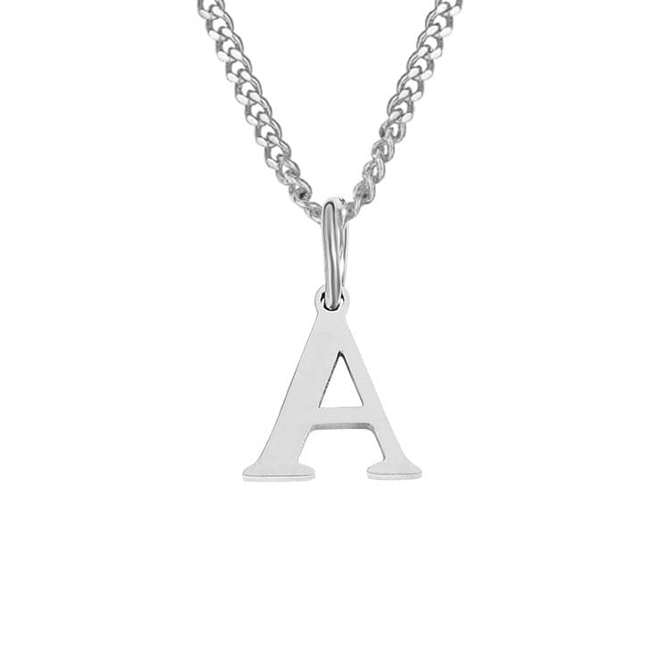 Beach Luxe 26 Letters All-Match 14K Stainless Steel Necklace Necklace A Stainless Steel