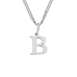 Beach Luxe 26 Letters All-Match 14K Stainless Steel Necklace Necklace B Stainless Steel