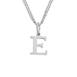 Beach Luxe 26 Letters All-Match 14K Stainless Steel Necklace Necklace E Stainless Steel