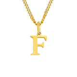 Beach Luxe 26 Letters All-Match 14K Stainless Steel Necklace Necklace F Gold
