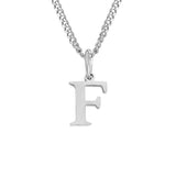 Beach Luxe 26 Letters All-Match 14K Stainless Steel Necklace Necklace F Stainless Steel