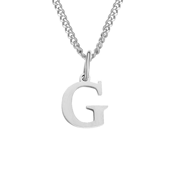 Beach Luxe 26 Letters All-Match 14K Stainless Steel Necklace Necklace G Stainless Steel