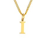 Beach Luxe 26 Letters All-Match 14K Stainless Steel Necklace Necklace I Gold