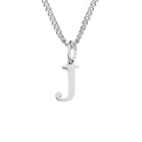 Beach Luxe 26 Letters All-Match 14K Stainless Steel Necklace Necklace J Stainless Steel