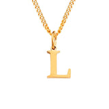 Beach Luxe 26 Letters All-Match 14K Stainless Steel Necklace Necklace L Rose Gold