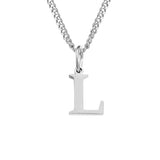 Beach Luxe 26 Letters All-Match 14K Stainless Steel Necklace Necklace L Stainless Steel