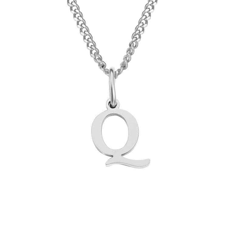 Beach Luxe 26 Letters All-Match 14K Stainless Steel Necklace Necklace Q Stainless Steel