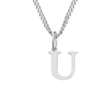 Beach Luxe 26 Letters All-Match 14K Stainless Steel Necklace Necklace U Stainless Steel Color
