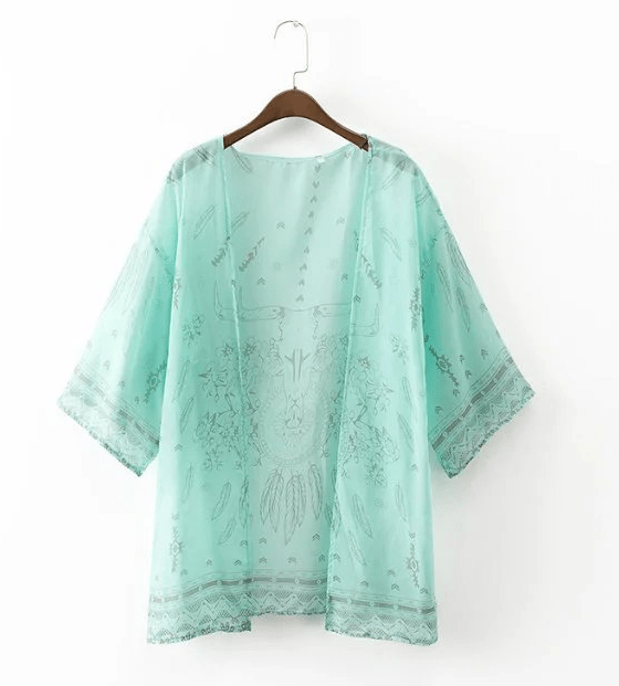 Beach Luxe Beach coat Clothing Green / L