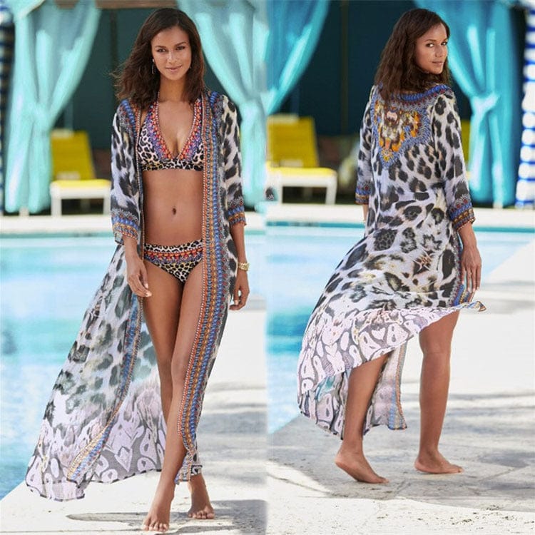 Beach Luxe Fashion Vacation Sun Shirts Bikini Cover Ups Clothing Photo Color / One size