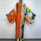 Beach Luxe Kimonos Verano Women Print Long Sleeve Cardigan Fem Dress Style1 / OneSize