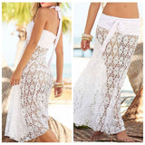 Beach Luxe Lace Beach Skirt Solid Beach Bikini Clothing