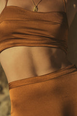BEFORE ANYONE ELSE IRIANNA CROP TOP - TOFFEE