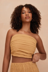 BEFORE ANYONE ELSE YONI TOP - MUSTARD GOLD Apparel & Accessories O/S