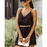 Ria || Sequined V Neck Mini Dress