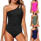 New One-Shoulder Monokini Swimsuit - Backless Design