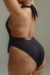 Montce | Black Rib Tropez Tie-Up One-Piece