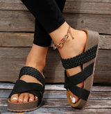 Casual Woven Solid Colour Sandals