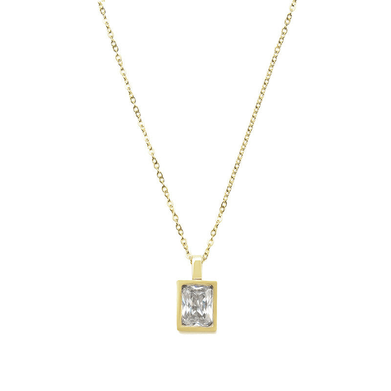 French Square Colour Zirconium Rock Candy Square Brick