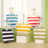 Striped Beach Bag Casual Large Capacity Women Shoulder Bags