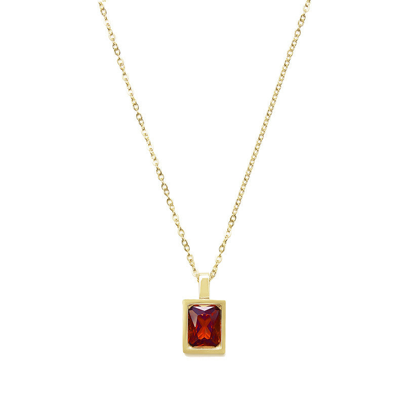 French Square Colour Zirconium Rock Candy Square Brick