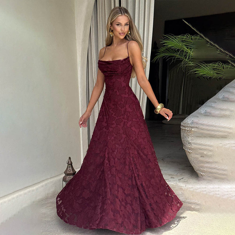 Sling Chiffon Elegant Backless Dress