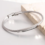 Titanium Steel Cable Fashion Steel Wire Openable Bracelet