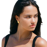 Colored Enamel Glaze Beaded Beanie Twin Necklace