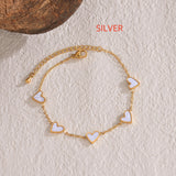 Ins Love Bracelet  Stainless Steel Dripping Heart Bracelet Fashion Valentine's Day Jewelry Gift