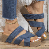 Casual Woven Solid Colour Sandals