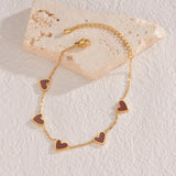 Ins Love Bracelet  Stainless Steel Dripping Heart Bracelet Fashion Valentine's Day Jewelry Gift
